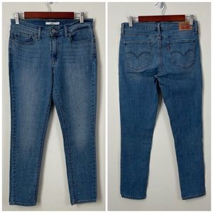 Levi’s 711 Skinny Women’s Size 29 Denim Jeans Rhinestone